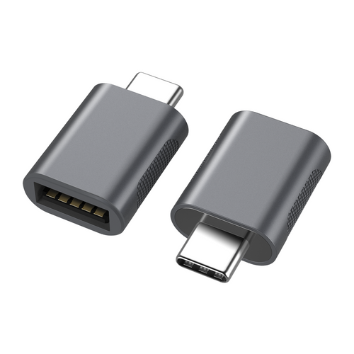 Adattatore da USB C a USB 3.0 (2 Pezzi),Adattatore OTG da Thunderbolt 3 a USB Femmina per MacBook Pro2019, MacBook Air 2020, iPad Pro 2020, Altri dispositivi con USB Tipo C (Spazio Grigio)